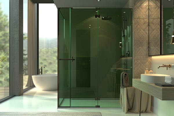 Tinted Glass Shower Cubicle