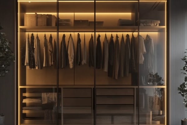 Tinted Glass Wardrobes