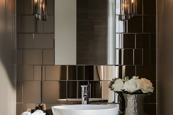 Tinted Mirror Wall Accents