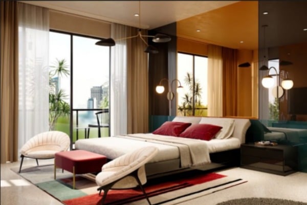 Tinted and Lacquered Glass Backdrop