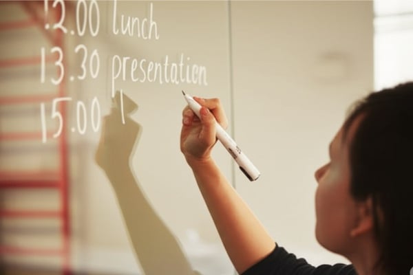Upgrade your study room with a back-painted glass board