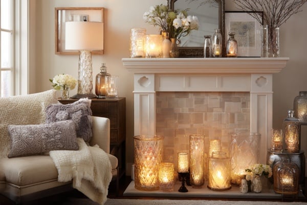 Warm Lighting and Glowing Glass Votives