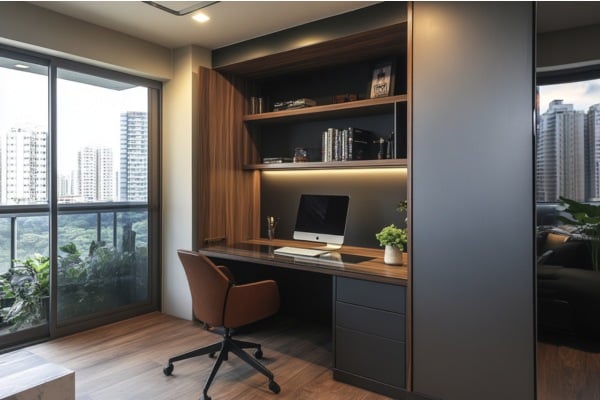 Work From Home Cabinets with Veener