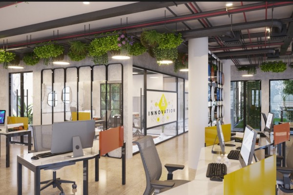 Work Zone in Biophilic Office Design