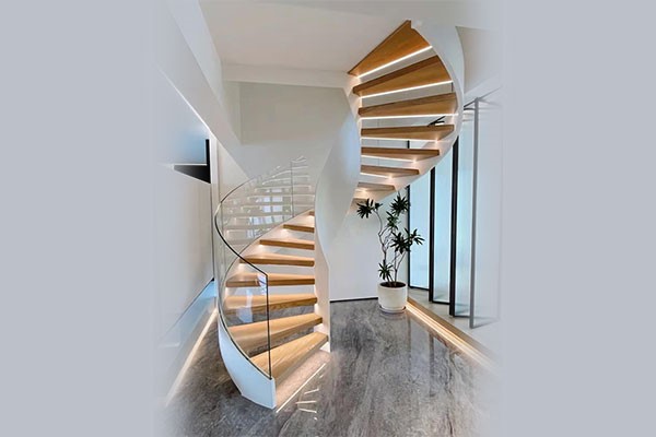 glass spiral balustrades