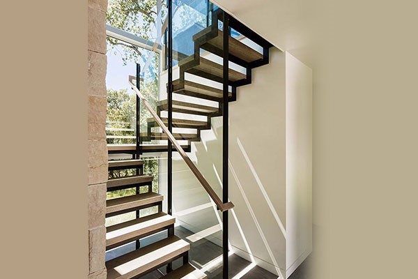 glass staircase