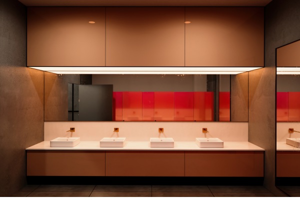 lacquered glass for cabinets and toilet cubicles