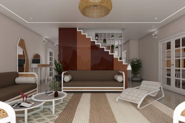 lacquered glass partition