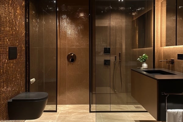 tinted toughened glass shower cubicles