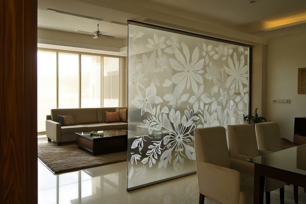 toughened glass room divider