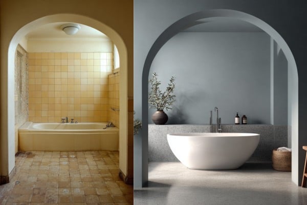 white freestanding bathtub