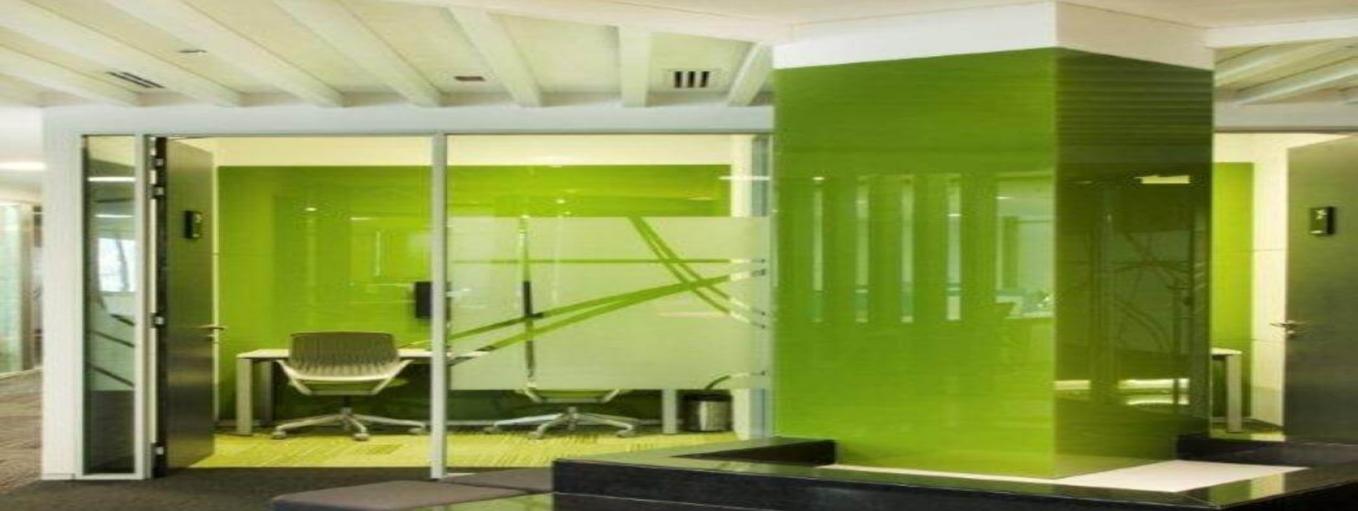 colored glass for offices