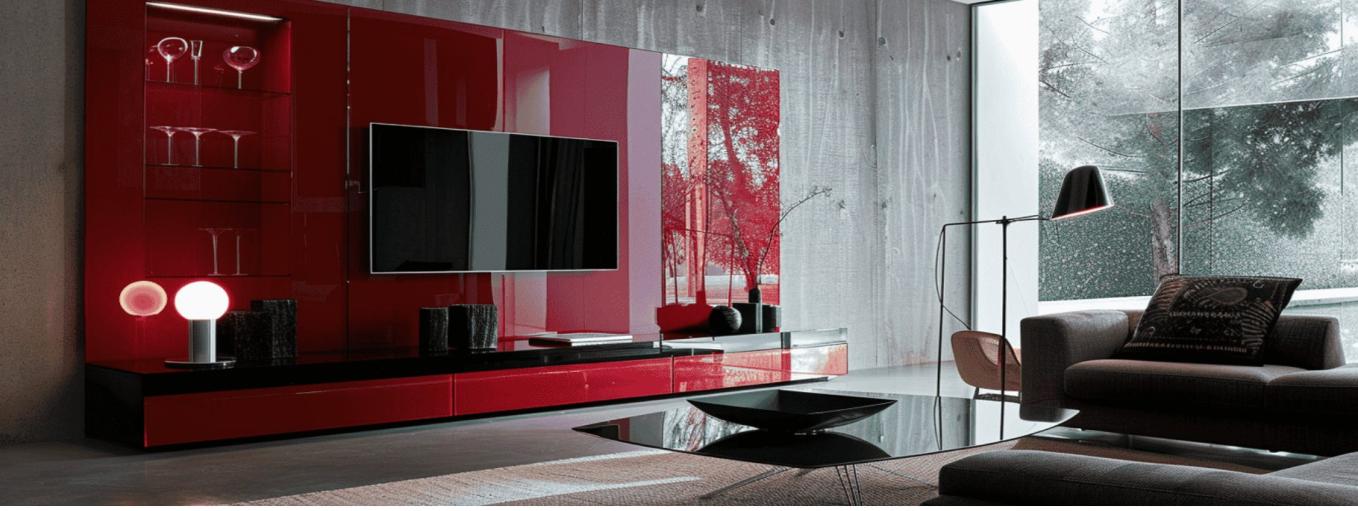 Glass TV Unit Interior Design