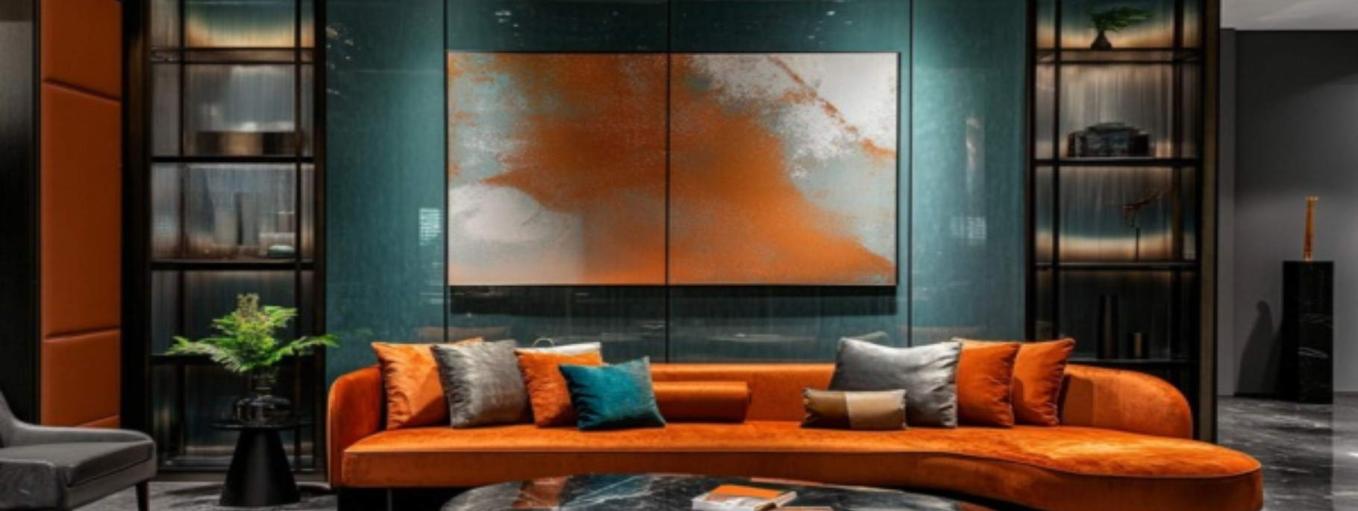 home interior designs using lacquered glass