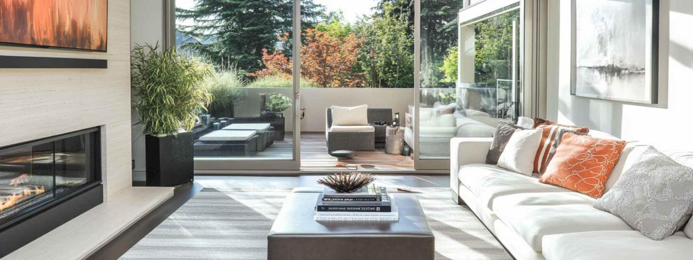 small living room interior design with lacquered glass & mirrors