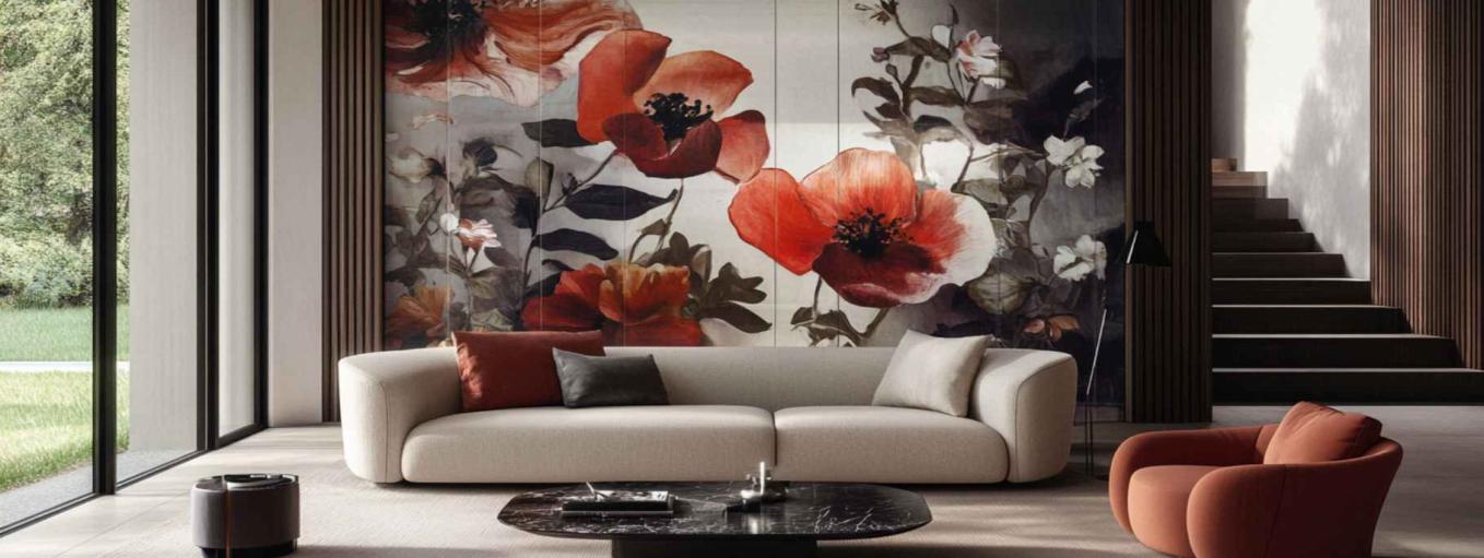 Glass living room decor