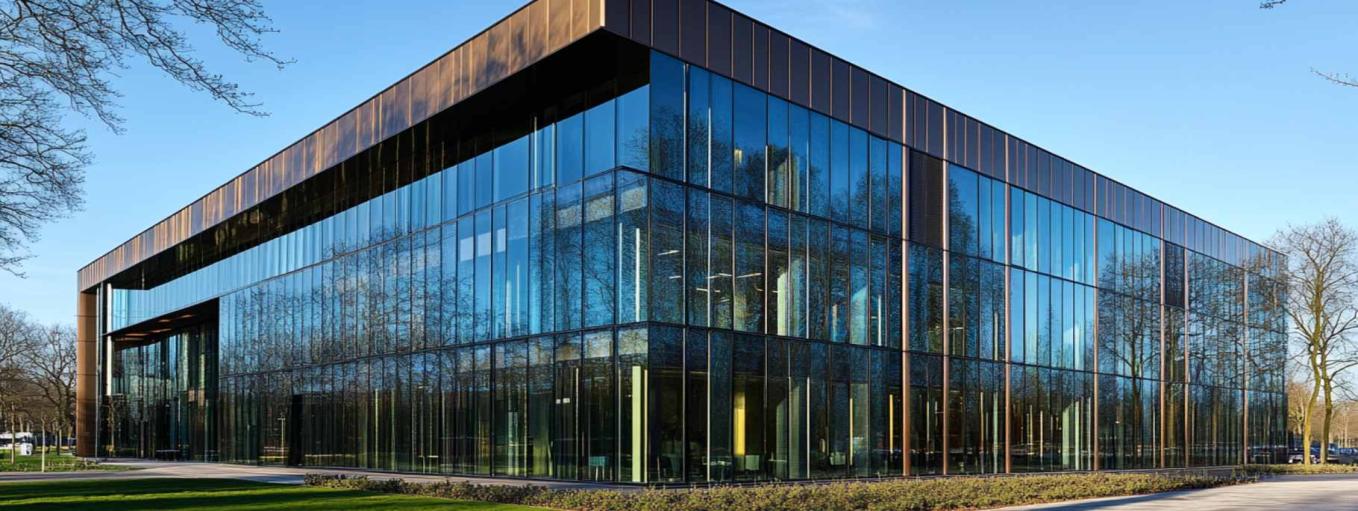 modern glass skyscrapers