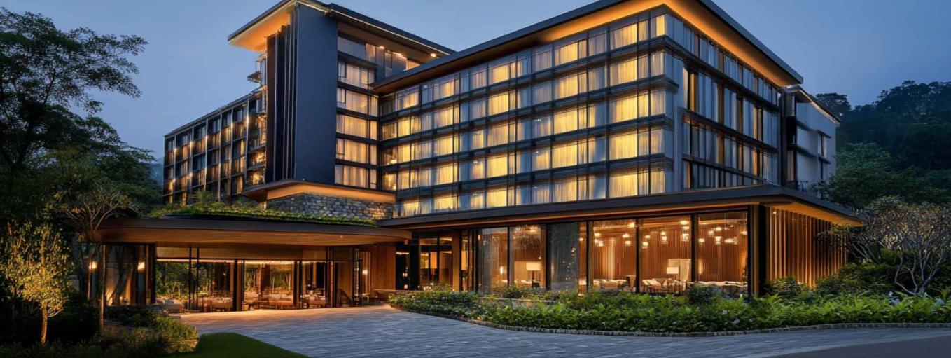 Modern hotel design glass ideas