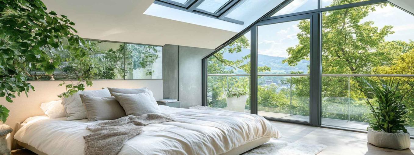 glass bedroom design