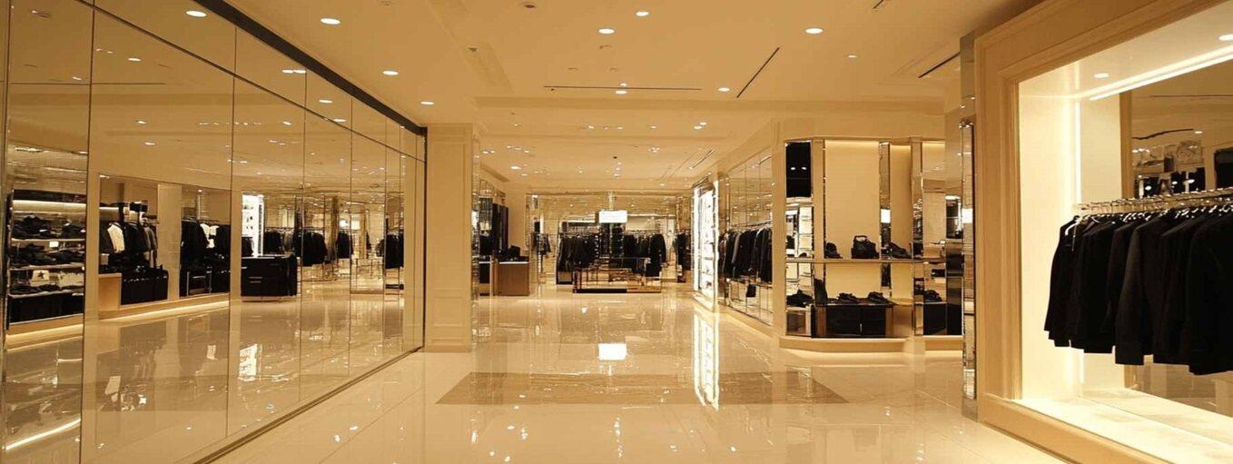 Shopping mall mirrors