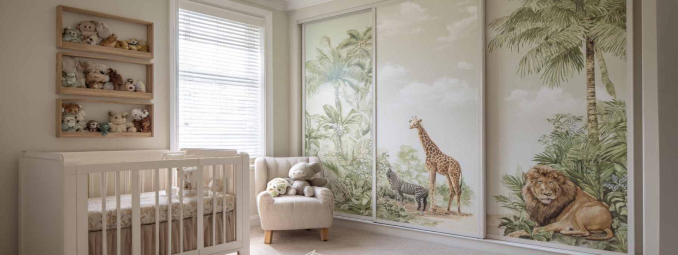 Digitally Printed Glass Wardrobe Shutters