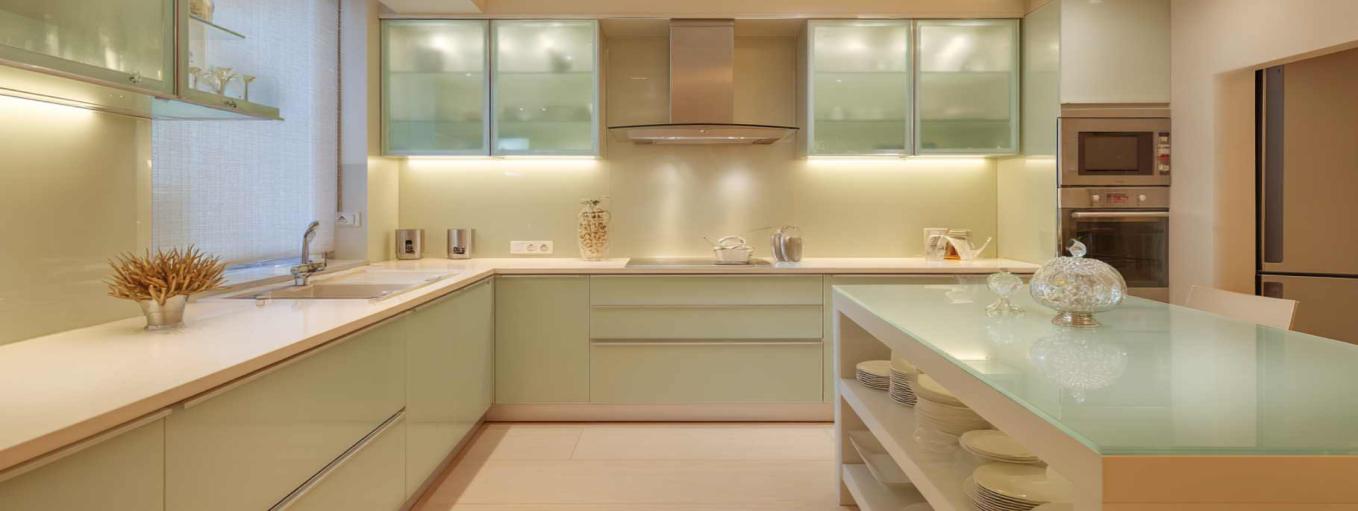 Frosted Glass Cabinets
