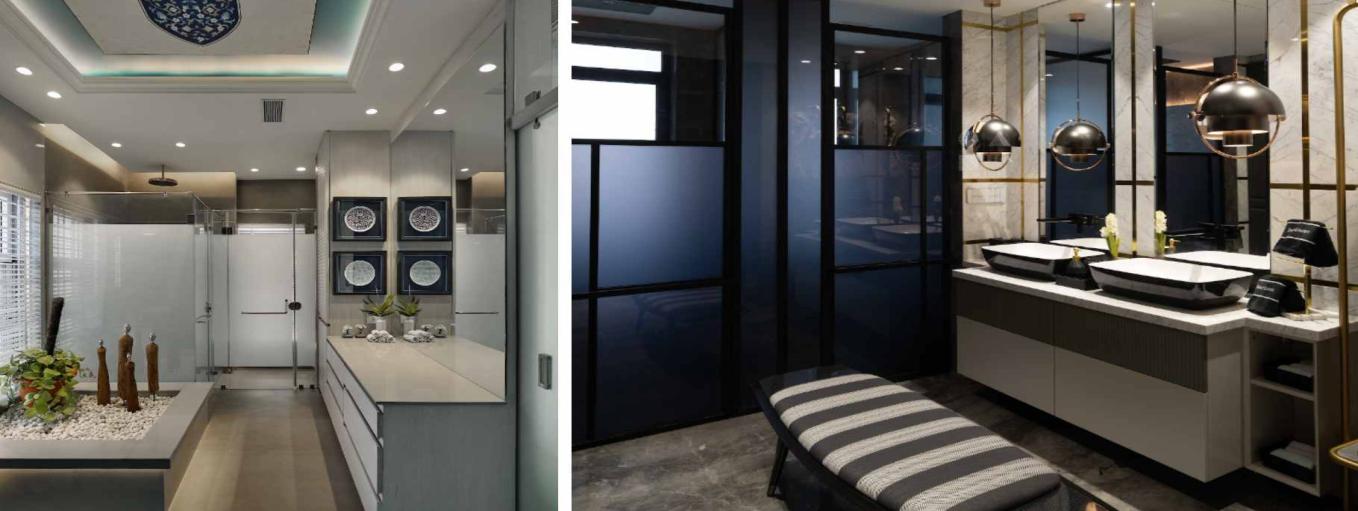 Tinted and Frosted Glass Shower Enclosure