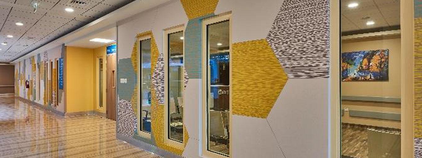 Fire safety drawings define fire-rated glazing requirements