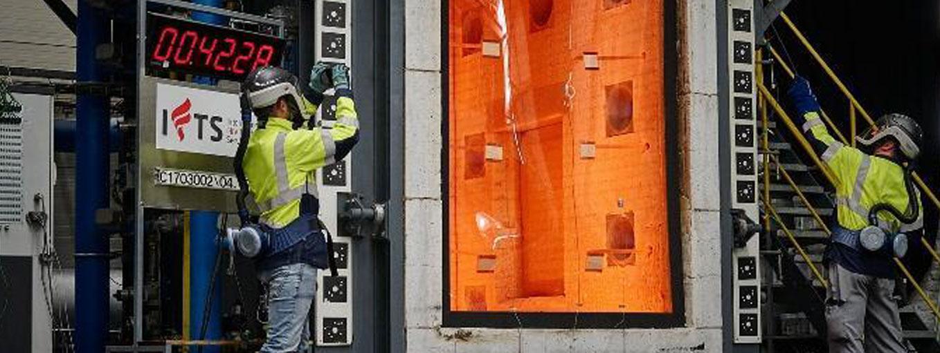 Fire-rated glass performance under fire exposure